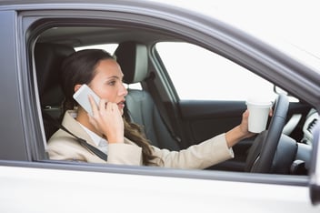 Police on an anonymous HGV catches distracted drivers