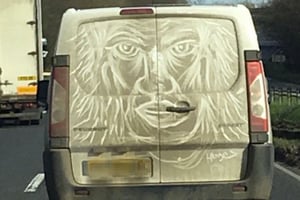 Another innovative art form targeting delivery vans image